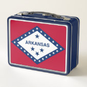 Metal Stainless Lunchbox mit der Flagge von Arkans (Rückseite)