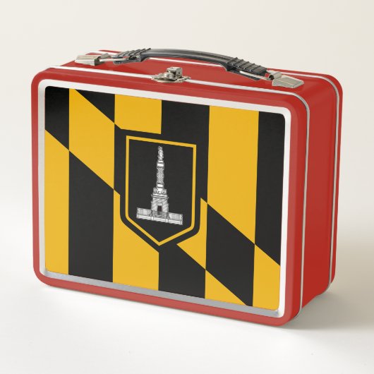 Metal Stainless Lunchbox mit der Flagge von Baltim (Vorderseite)