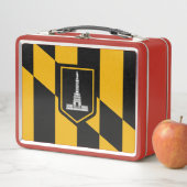 Metal Stainless Lunchbox mit der Flagge von Baltim (Beispiel)