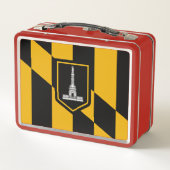 Metal Stainless Lunchbox mit der Flagge von Baltim (Rückseite)