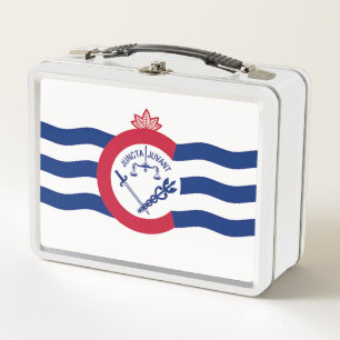 Metal Stainless Lunchbox mit der Flagge von Cincin