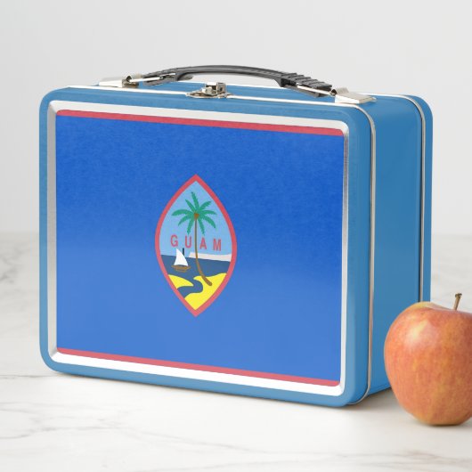 Metal Stainless Lunchbox mit der Flagge von Guam (Beispiel)