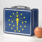 Metal Stainless Lunchbox mit der Flagge von Indian (Beispiel)