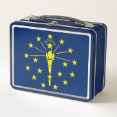 Metal Stainless Lunchbox mit der Flagge von Indian (Vorderseite)