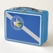 Metal Stainless Lunchbox mit der Flagge von Las Ve (Vorderseite)
