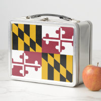 Metal Stainless Lunchbox mit der Flagge von Maryla