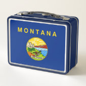 Metal Stainless Lunchbox mit der Flagge von Montan (Rückseite)