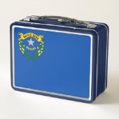 Metal Stainless Lunchbox mit der Flagge von Nevada (Rückseite)