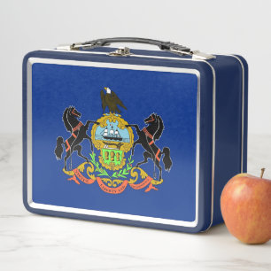 Metal Stainless Lunchbox mit der Flagge von Pennsy