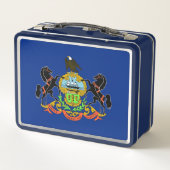 Metal Stainless Lunchbox mit der Flagge von Pennsy (Rückseite)