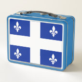 Metal Stainless Lunchbox mit der Flagge von Quebec (Rückseite)