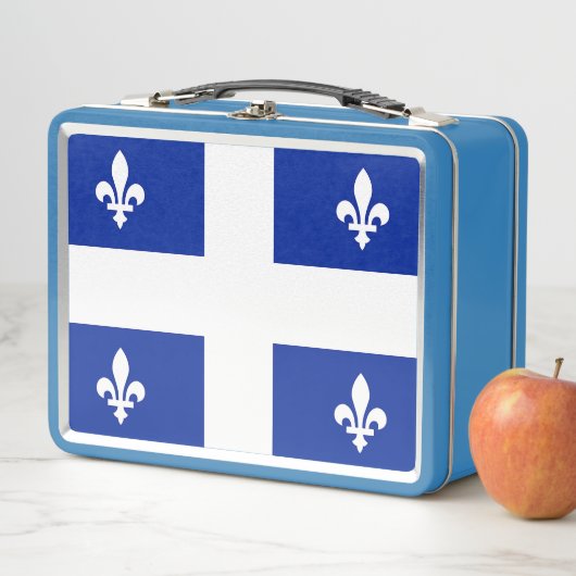 Metal Stainless Lunchbox mit der Flagge von Quebec (Beispiel)
