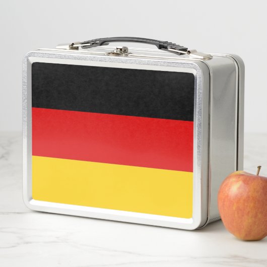 Metal Stainless Lunchbox mit deutscher Flagge (Beispiel)