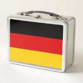 Metal Stainless Lunchbox mit deutscher Flagge (Vorderseite)