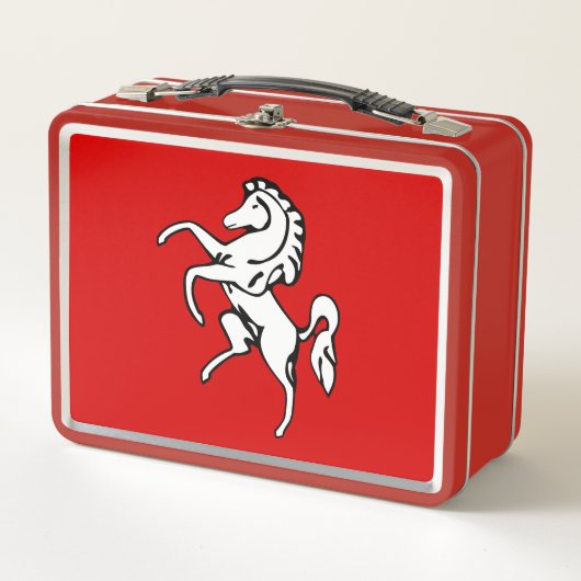 Metal Stainless Lunchbox mit Fahne des Kent-Landkr (Vorderseite)