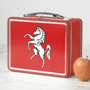 Metal Stainless Lunchbox mit Fahne des Kent-Landkr