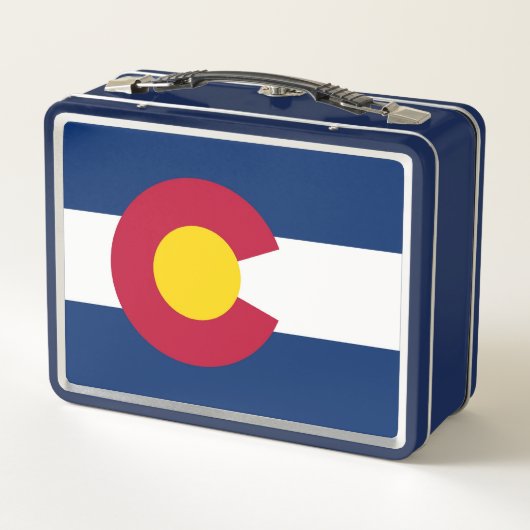 Metal Stainless Lunchbox mit Flagge Colorado (Rückseite)