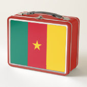 Metal Stainless Lunchbox mit Flagge Kameruns (Vorderseite)