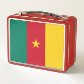 Metal Stainless Lunchbox mit Flagge Kameruns (Rückseite)