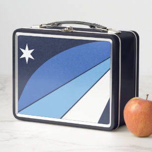 Metal Stainless Lunchbox mit Flagge von Columbia, 