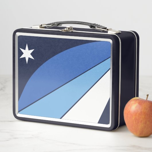 Metal Stainless Lunchbox mit Flagge von Columbia, (Beispiel)