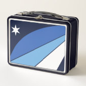 Metal Stainless Lunchbox mit Flagge von Columbia,  (Vorderseite)