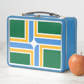 Metal Stainless Lunchbox mit Flagge von Portland (Beispiel)