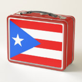 Metal Stainless Lunchbox mit Flagge von Puerto Ric (Rückseite)