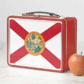 Metal Stainless Lunchbox mit Florida-Flagge (Beispiel)