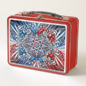 Metal Stainless Lunchbox mit französischen Farben (Vorderseite)