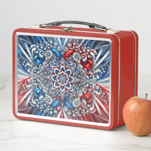 Metal Stainless Lunchbox mit französischen Farben