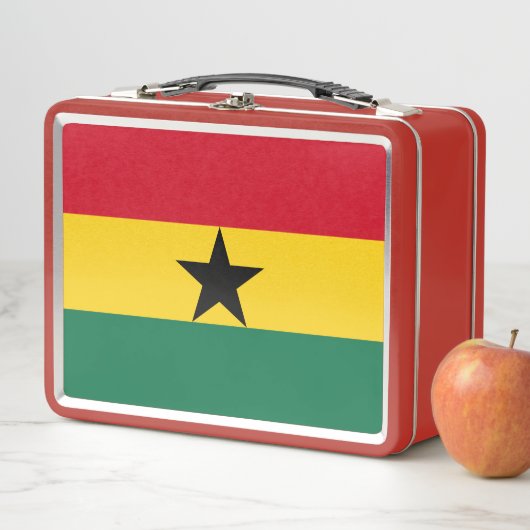 Metal Stainless Lunchbox mit Ghana-Flagge (Beispiel)