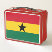 Metal Stainless Lunchbox mit Ghana-Flagge (Rückseite)