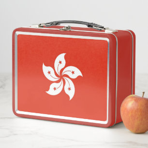 Metal Stainless Lunchbox mit Hongkong-Flagge