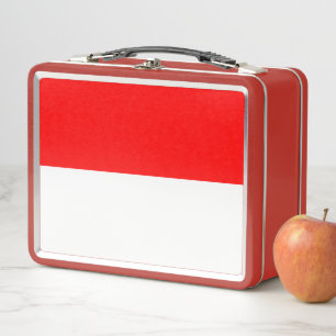 Metal Stainless Lunchbox mit indonesischer Flagge