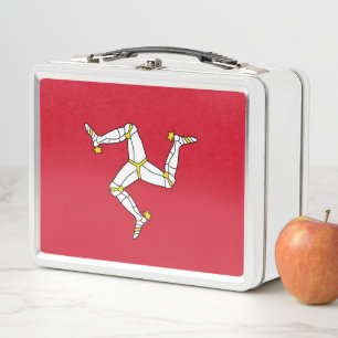 Metal Stainless Lunchbox mit Isle of Man-Flagge