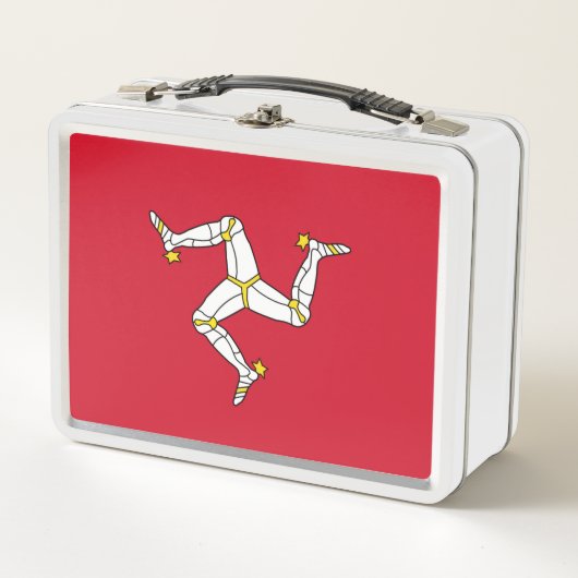 Metal Stainless Lunchbox mit Isle of Man-Flagge (Vorderseite)
