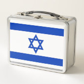 Metal-Stainless-Lunchbox mit israelischer Flagge Metall Brotdose (Vorderseite)