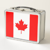 Metal Stainless Lunchbox mit kanadischer Flagge (Vorderseite)
