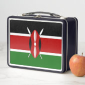 Metal Stainless Lunchbox mit kenianischer Flagge (Beispiel)