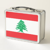 Metal-Stainless-Lunchbox mit libanesischer Flagge Metall Lunch Box (Rückseite)