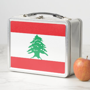 Metal-Stainless-Lunchbox mit libanesischer Flagge Metall Lunch Box