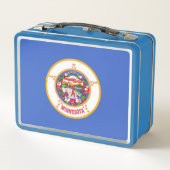 Metal Stainless Lunchbox mit Minnesota-Flagge (Rückseite)