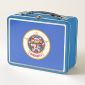 Metal Stainless Lunchbox mit Minnesota-Flagge (Vorderseite)