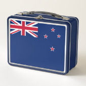 Metal Stainless Lunchbox mit neuseeländischer Flag (Vorderseite)