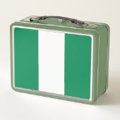 Metal Stainless Lunchbox mit nigerianischer Flagge (Rückseite)