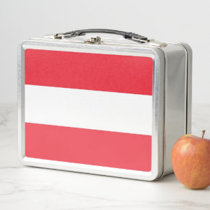 Metal Stainless Lunchbox mit österreichischer Flag