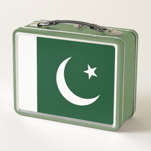 Metal-Stainless-Lunchbox mit pakistanischer Flagge Metall Brotdose (Rückseite)
