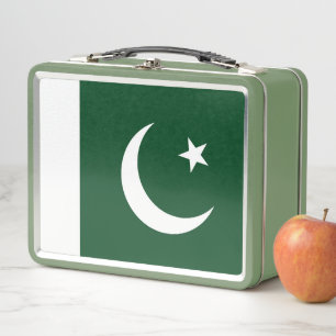 Metal-Stainless-Lunchbox mit pakistanischer Flagge Metall Brotdose