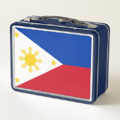 Metal Stainless Lunchbox mit philippinischer Flagg (Rückseite)